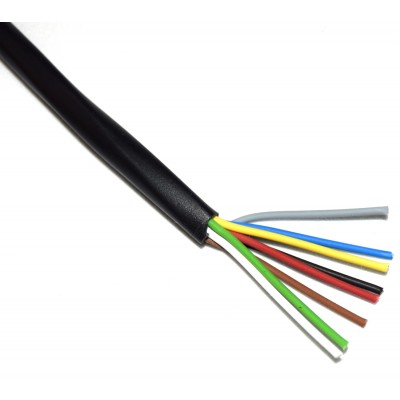 Cable manguera 8x0.20mm2 negro (a metros)